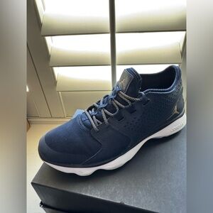 Nike Jordan Flow Navy and Gold Sneakers Size 9